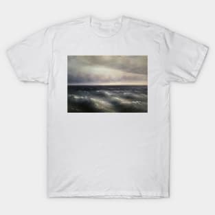 The Black Sea (A storm begins to whip up in the Black Sea) by Ivan Aivazovsky T-Shirt